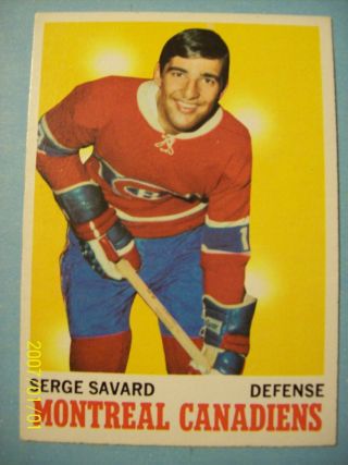 Authentic Vintage.  1970 - 71 Topps 51 Serge Savard Ex,  /n/mt