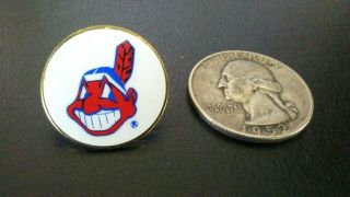 Vintage Cleveland Indians Chief Wahoo Mlb Baseball Logo Pin Usa Union Made