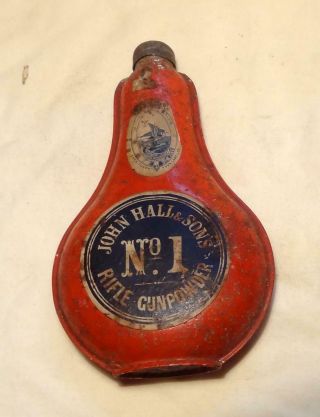 Antique Gunpowder Flask - John Hall & Sons London