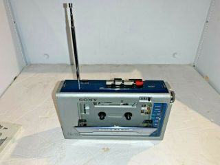 Vintage Sony Soundabout AM/FM Stereo Cassette - Corder Radio Model WA - 33 3