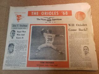 1968 Baltimore Orioles The News American Commemorative Newspaper - Hardin Estate