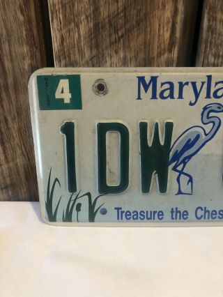 Maryland License Plate Treasure The Chesapeake - 1DW 045 - Collectible 2