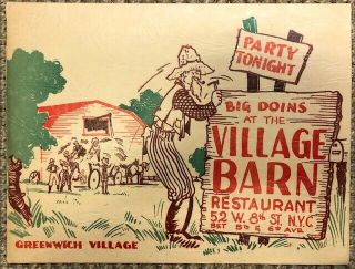 Vintage 1940s Village Barn Restaurant,  York Souvenir Photo Folder