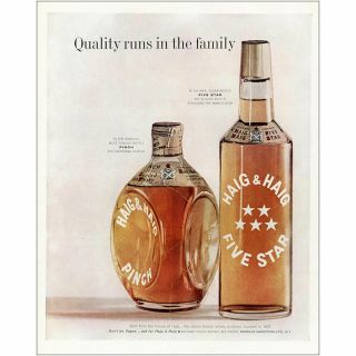 1959 Haig & Haig Five Star: Quality Runs In The Family Vintage Print Ad