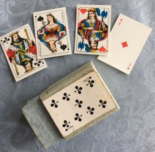 Vintage Deck Miniature Playing Cards Sa Muller & Cie.  Schaffhouse,  Swiss