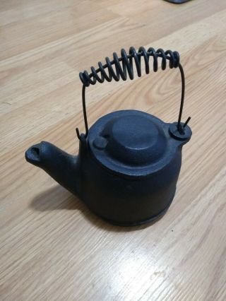 Vintage / Antique Griswold Cast Iron Tea Kettle - Wood Stove Steamer Humidifier