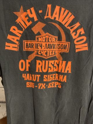 Harley Davison Of Russia Men’s Xxl Black T - Shirt
