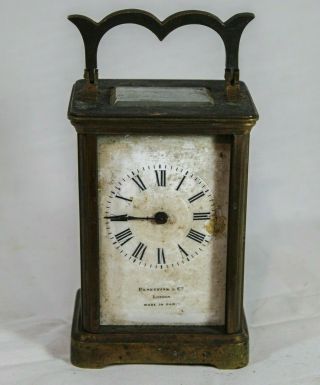 Antique Benetfink & Co London Made In Paris Carriage Clock (repairs)