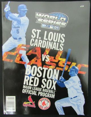 2004 World Series Game Program Boston Red Sox Vs.  St.  Louis Cardinals 153952
