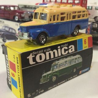 Vintage Tomy Tomica No.  6 Black Blue Tan T24 Isuzu Bonnet Minty Mib 1:64 Japan