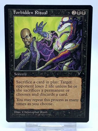 Forbidden Ritual Lp Mtg Visions Vintage Magic The Gathering Reserved List 1996