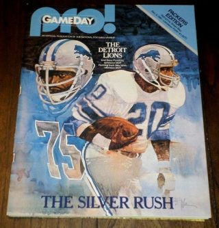 Game Day Pro Green Bay Packers Vs Detroit Lions December 6,  1981 Program