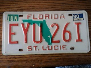 Vintage Florida License Plate - St.  Lucie County