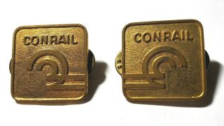 Vintage Conrail Conductor / Trainman Uniform Lapel Pins