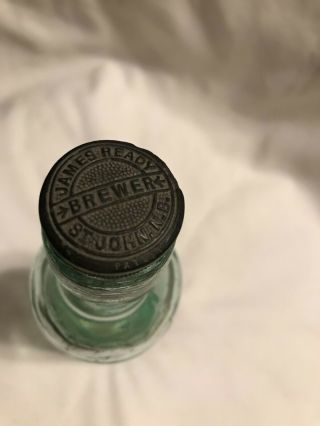 Vintage James Ready Bottle Saint John,  NB.  Late 1800 ' s 3