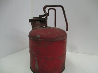 Vintage Justrite Mfg.  Co.  1 Gal.  Safety Metal Fuel Can