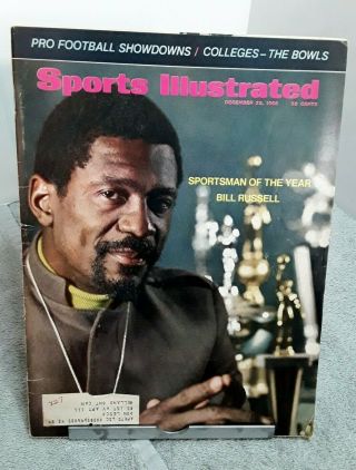 Sports Illustrated December 1968 Bill Russell Sportsman Of The Year