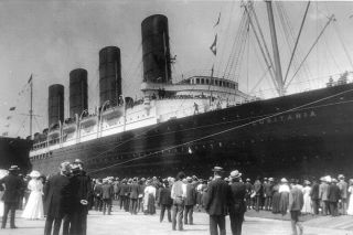 1907 - Rms Lusitania Arriving In York For The First Time - British Ocean Liner