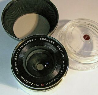 Vintage Kodak Retina Xenon C Schneider 35mm Wide Angle Camera Lens With Bubble