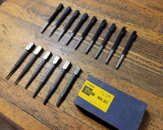 Antique Tools Nail Set Punches • Vintage Woodworking Stanley Punch Nos ☆usa