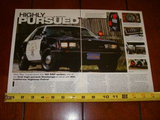1982 Mustang Ssp Chp California Highway Patrol 2006 Article