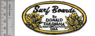 Vintage Surfing California Donald Takayama Surf Boards Oceanside,  Ca Promo Patch