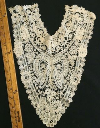 Antique Bobbin Lace Collar Handmade Finely Done Sweet Late 1800 