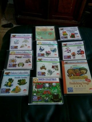 10 Vintage Dakota Collectibles Embroidery Designs,  Multi - Format Cds Nr