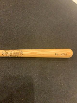 Vintage Louisville Slugger 125 Mini Baseball Bat Bill Werle Pittsburgh Pirates