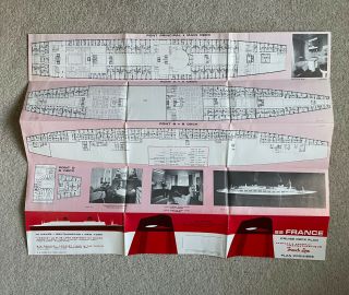 Ss France (ss Norway) French Line Cgt Cruise Ship Deck Plan With Photos 1969