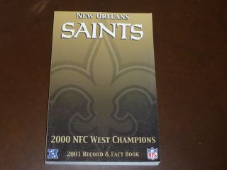 2001 Orleans Saints Press Media Guide Ex -