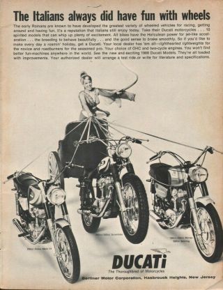 1968 Ducati Motorcycles - Vintage Motorcycle Ad