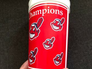 Vintage CLEVELAND INDIANS Plastic Drinking Cup CHIEF WAHOO 1996 Central Champs 3