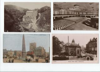 12 Vintage Postcards Yorkshire Harrogate / Bridlington Etc - (all Scanned)
