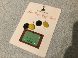Vintage House Of Fraser John Virgo Snooker Cuff Links On Card