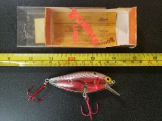 Vintage Bomber Speed Shad Fishing Lure Red Flash W/box