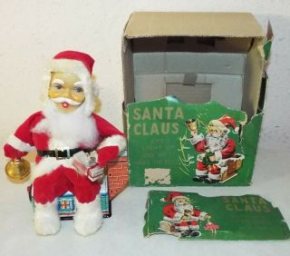 Vintage 1960s Battery Operated Santa Claus Made In Japan