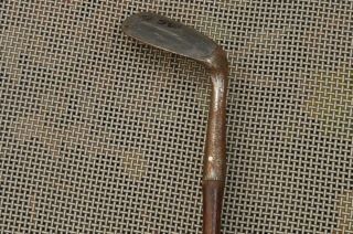 Antique Vintage Hickory Shaft Early Smooth Face Niblick