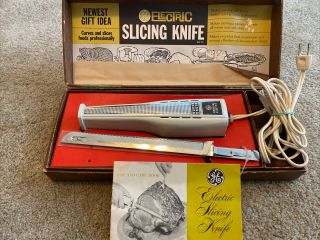 Vintage General Electric Slicing Knife Carving Ge Model Ek - 1 Box