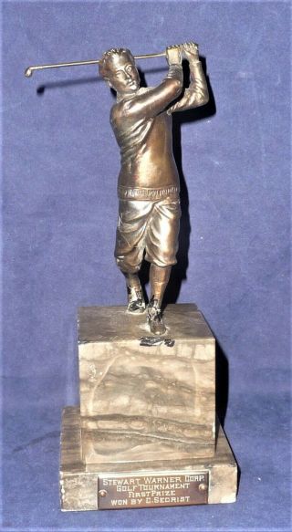 Vintage 1st Place Golf Trophy ca1930 2