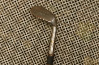 Antique Vintage Hickory Shaft Early Smooth Face Spalding Niblick