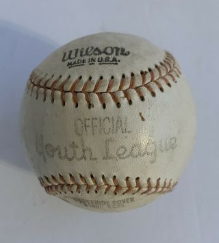 Wilson Official Youth League Baseball Ball Horsehide Leather Vintage Usa Made