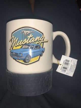 Ford Mustang Mug Open Road Brand W/ Tire Shaped Base Nwt
