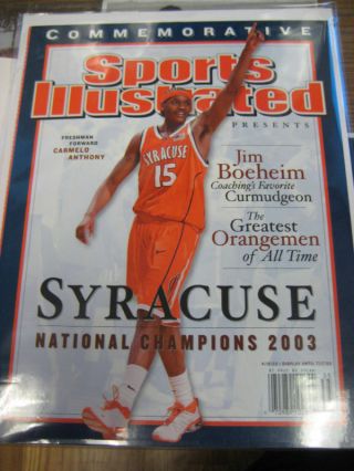 2003 Carmelo Anthony Syracuse Orangemen Sports Illustrated Commemorative