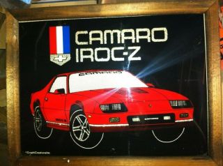 Iroc - Z Chevy Camaro Muscle Car Framed Picture Poster By Graphicreation