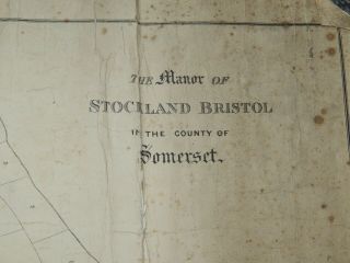 Antique Map / Plan Parish of Stockland Bristol Cannington SOmerset 2