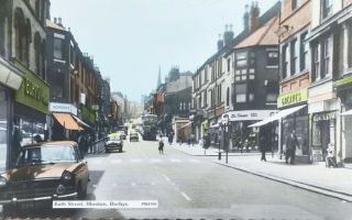 Ilkeston,  Derbys Bath Street Vintage Photographic Postcard