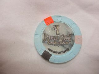 Vintage Casino Chip 1995 $1 River City Crescent City Queen Poker Chip 440