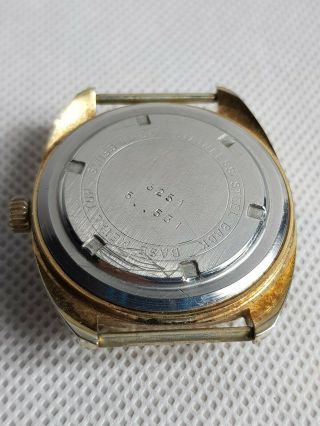 Vintage Eiger 25 Jewels Automatic Incabloc Men ' s Mechanical Watch For Repairs 3