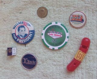 Vintage Pins Buttons Las Vegas Wallace For President Bowl Xl1 Oscar Meyer